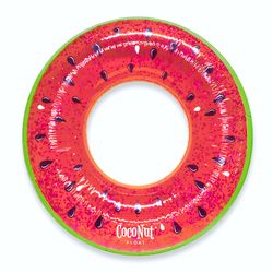 CocoNut Float Multicolored Vinyl Inflatable Juicy Watermelon Glitter Pool Float