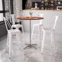 Flash Furniture Cocktail 36 in. W X 36 in. L Round Pub/High Top Table