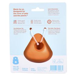West Paw Zogoflex For Dog Orange Plastic Toppl Pet Toy Large 1 pk