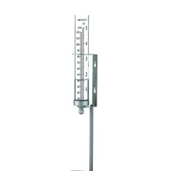 Conant Gray Glass/Metal 6.5 in. H X 1.75 in. L X 1.75 in. W Rain Gauge Garden Stake