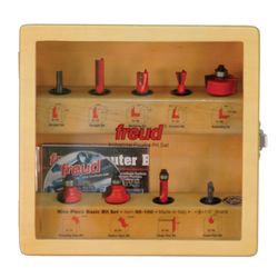 Freud Multi Size in. Router Bit Set 9 pc