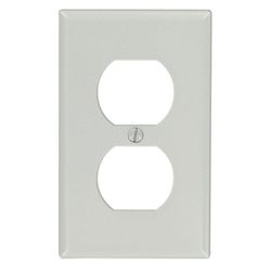 Leviton Gray 1 gang Thermoset Plastic Duplex Wall Plate 1 pk