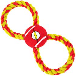 Buckle-Down DC Comics For Dog Multicolored Nylon Flash Icon Tennis Ball Tug Toys 1 pk