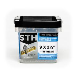 Big Timber No. 9 Sizes X 2-1/2 in. L Star Stainless Steel Fine Wood Screws 111 pk
