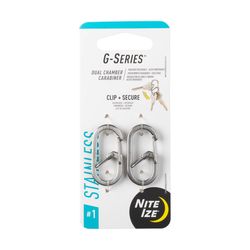Nite Ize G-Series Stainless Steel Silver Dual Chamber Carabiner