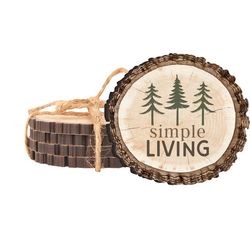 P Graham Dunn 4.25 in. H X 4 in. L Multicolored Wood Barky Coaster