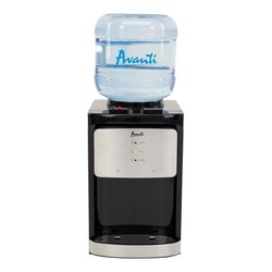 Avanti 3 or 5 gal Black/Silver Table Top Water Dispenser Stainless Steel