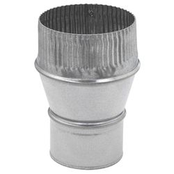 Imperial 3 in. D X 4 in. D Galvanized Steel Furnace Pipe Increaser