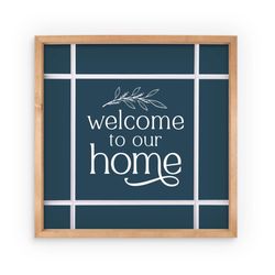 P Graham Dunn 20.75 in. H X 20.75 in. L Multicolor Wood Welcome To Our Home Wall Decor
