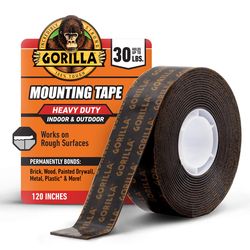 Gorilla 120 in. L X 1 in. W Double-Sided Mounting Tape
