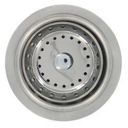 PlumbCraft 3-1/2 in. D Chrome Stainless Steel Basket Strainer Assembly Silver