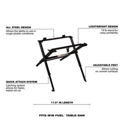 Milwaukee Steel 17.75 in. L X 20.5 in. H X 23 in. W Folding Stand Black 1 pc