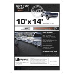 Dry Top® 10 ft. W X 14 ft. L Heavy Duty Polyethylene Truck Tarp Black