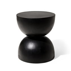 Glitzhome 17.75 in. H Black Fiberglass/MGO Plant Stand
