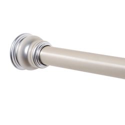 Zenna Home NeverRust Shower Curtain Rod 72 in. L Silver