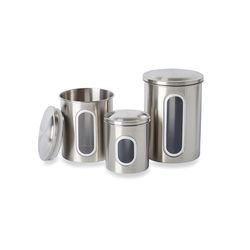 Fox Run Silver Canister Set 3 pk