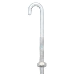 Hampton Small Zinc-Plated Silver Zinc 0.6875 in. L J-Bolt 125 lb 1 pk