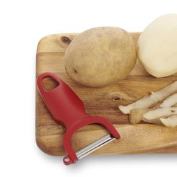 Cutlery-Pro Red Plastic/Stainless Steel Peeler