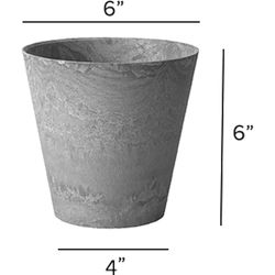 Novelty ArtStone 6 in. H X 6.4 in. W X 6.4 in. D X 6.4 in. D Resin Napa Planter Gray