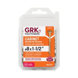 GRK Fasteners No. 8 X 1-1/2 in. L Star Climatek W-Cut Cabinet Screws 100 pk