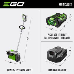 EGO Power+ SNS1201 12 in. 56 V Battery Snow Shovel Thrower Kit (Battery & Charger)