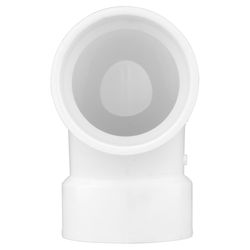 Charlotte Pipe Schedule 40 3 in. Hub X 3 in. D Hub PVC 90 Degree Elbow 1 pk