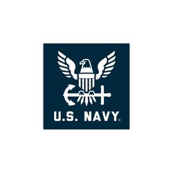 P Graham Dunn 6 in. H X 6 in. L Blue/White Wood US Navy Word Block