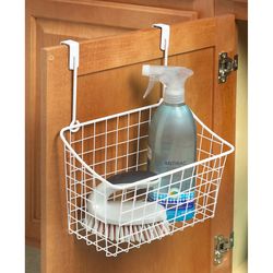 Spectrum Grid 6.5 in. L X 10.25 in. W X 11.25 in. H White Storage Basket