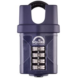 Squire 3.62 in. H X 1.97 in. W X 1.02 in. L Die-Cast Metal 4-Dial Combination Combination Padlock