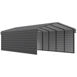 Arrow 12 ft. x 29 ft. Galvanized Steel Standard Peak 2-sided Carport without Floor Kit