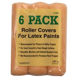 Linzer Project Select Polyester 9 in. W X 3/8 in. Paint Roller Cover 6 pk