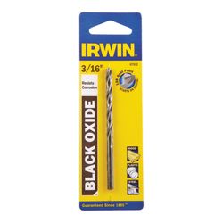 IRWIN 3/16 in. X 3-1/2 in. L High Speed Steel Drill Bit Straight Shank 1 pc