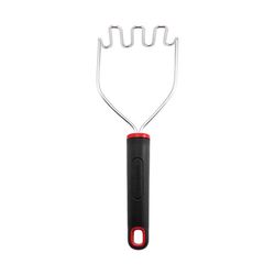 Farberware Black/Silver Plastic/Stainless Steel Potato Masher