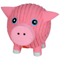 HuggleHounds Ruff-Tex For Dog Pink Latex Hamlet The Pig Dog Toy Large
