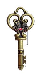 Lucky Line Skeleton House Key Blank Single Multicolored