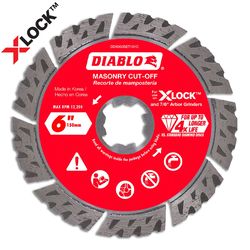 Diablo X-Lock 6 in. D X 7/8 in. X 2.4 in. thick Diamond Masonry Cut-Off Disc 1 pc