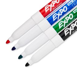 EXPO Low Odor Assorted Color Dry Erase Markers 4 pk
