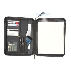 CLC 5 pocket Polyester Fabric Notepad Holder 9.75 in. L X 13. in. H Black
