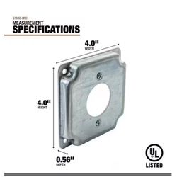 Southwire Square Steel 1 gang 4 in. H X 4 in. W Box Cover