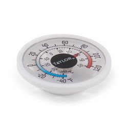 Taylor Dial Thermometer Plastic White 1.75 in.