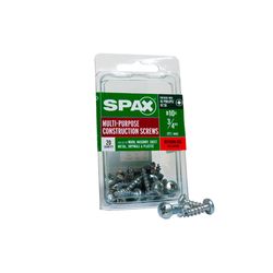 SPAX No. 10 X 3/4 in. L Phillips/Square Zinc-Plated Serrated Multi-Material Screw 20 pk