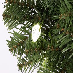 Celebrations Platinum 26 in. D LED Prelit Pure White Pine Wreath
