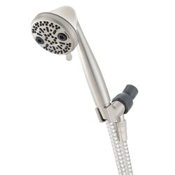 Oxygenics PowerFlow Brushed Nickel ABS 3 settings Handheld Showerhead 1.75 gpm