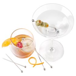 Final Touch Silver Stainless Steel Cocktail Picks