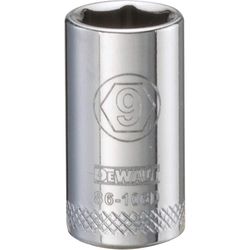 DeWalt 9 mm X 1/4 in. drive Metric 6 Point Socket 1 pc