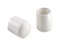 Shepherd Hardware Vinyl Leg Tip White Round 1 in. W 4 pk