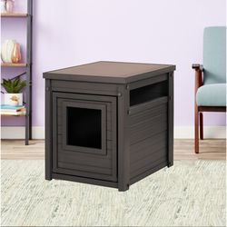 DogiPot Wood/Polyfiber Espresso Litter Box 1 pk