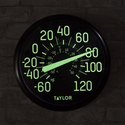 Taylor Dial Thermometer Plastic Black 13.25 in.