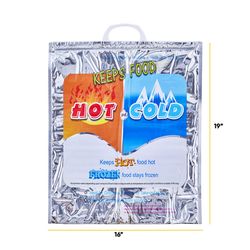 Superio Brand Silver 1 bag Hot and Cold Insulated Bag