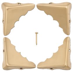 Ace Polished Brass Decorative Corner 0.6 in. 1.25 in. 4 pk